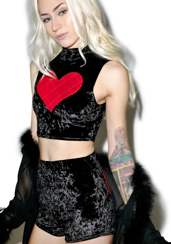 Velvet LovinÂ Crop Top sold by Dolls Kill