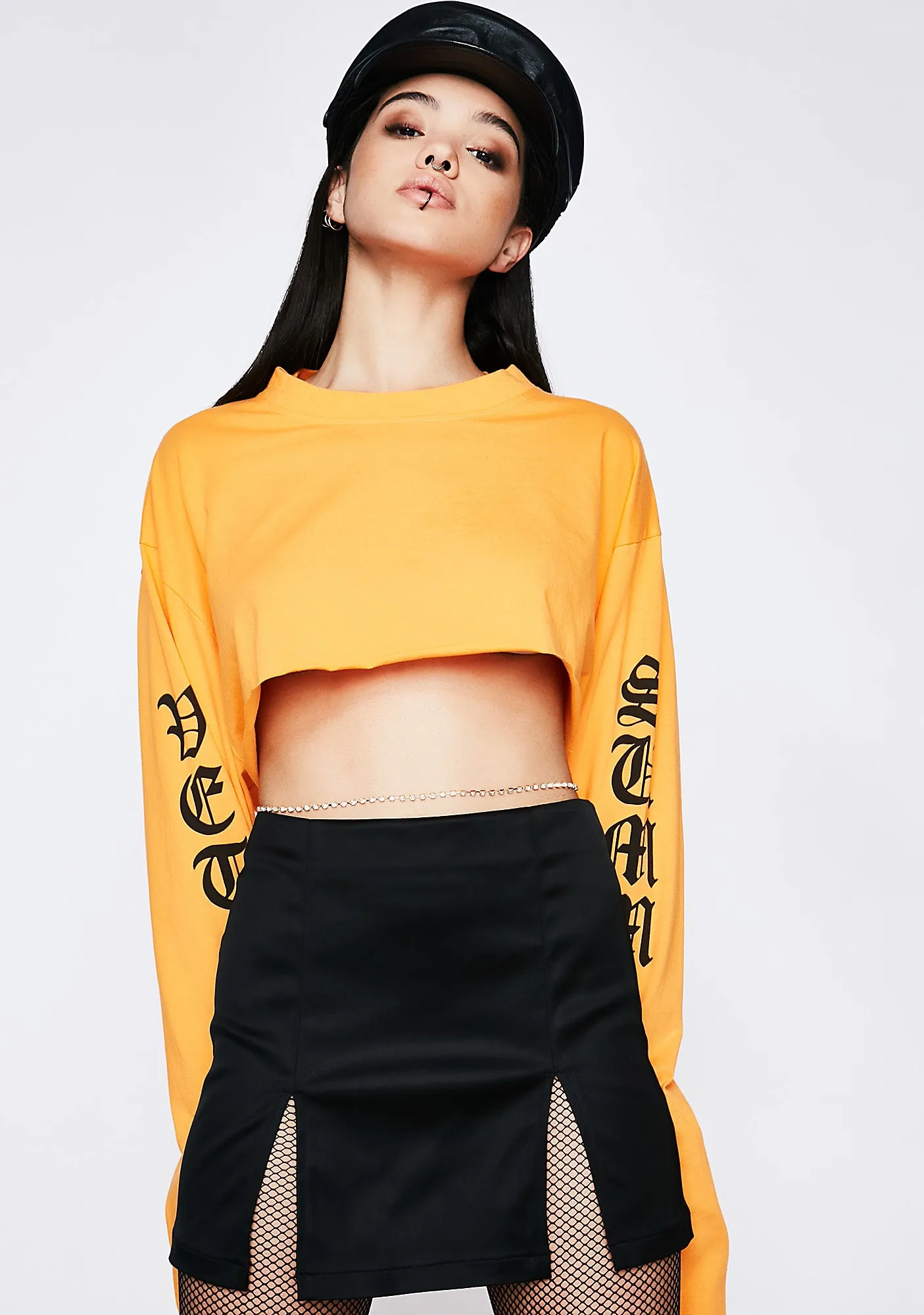 Slit It Up Mini Skirt sold by Dolls Kill product image thumbnail 2
