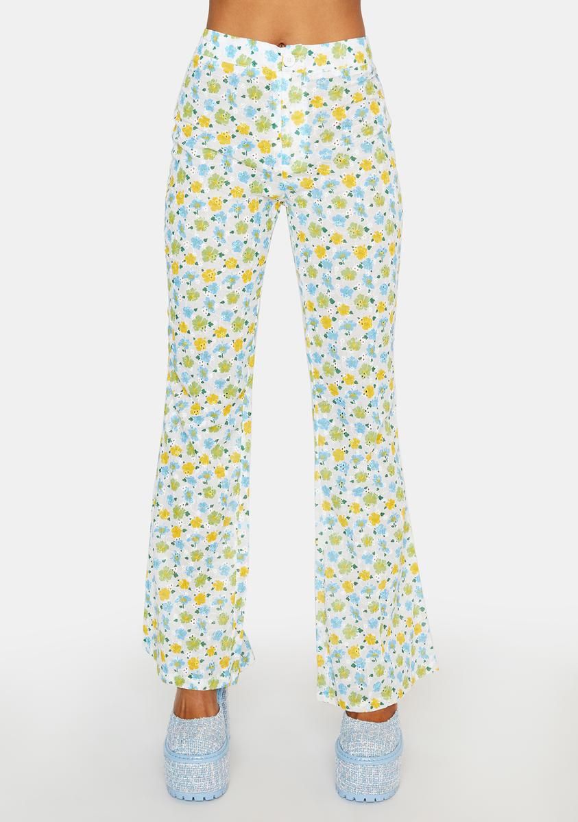 Cute Behavior Floral Crop Pants sold by Dolls Kill