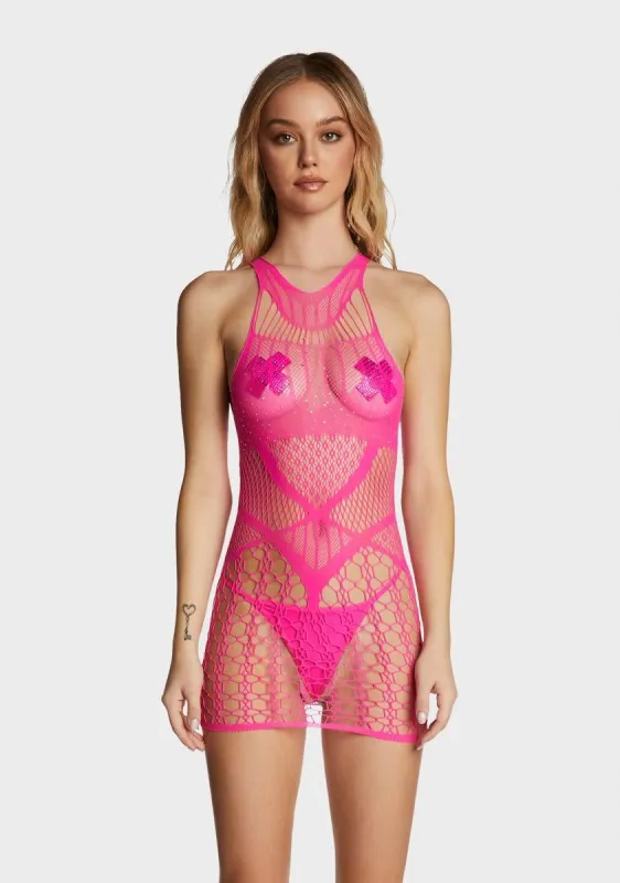 Building The Tension Fishnet Dress sold by Dolls Kill