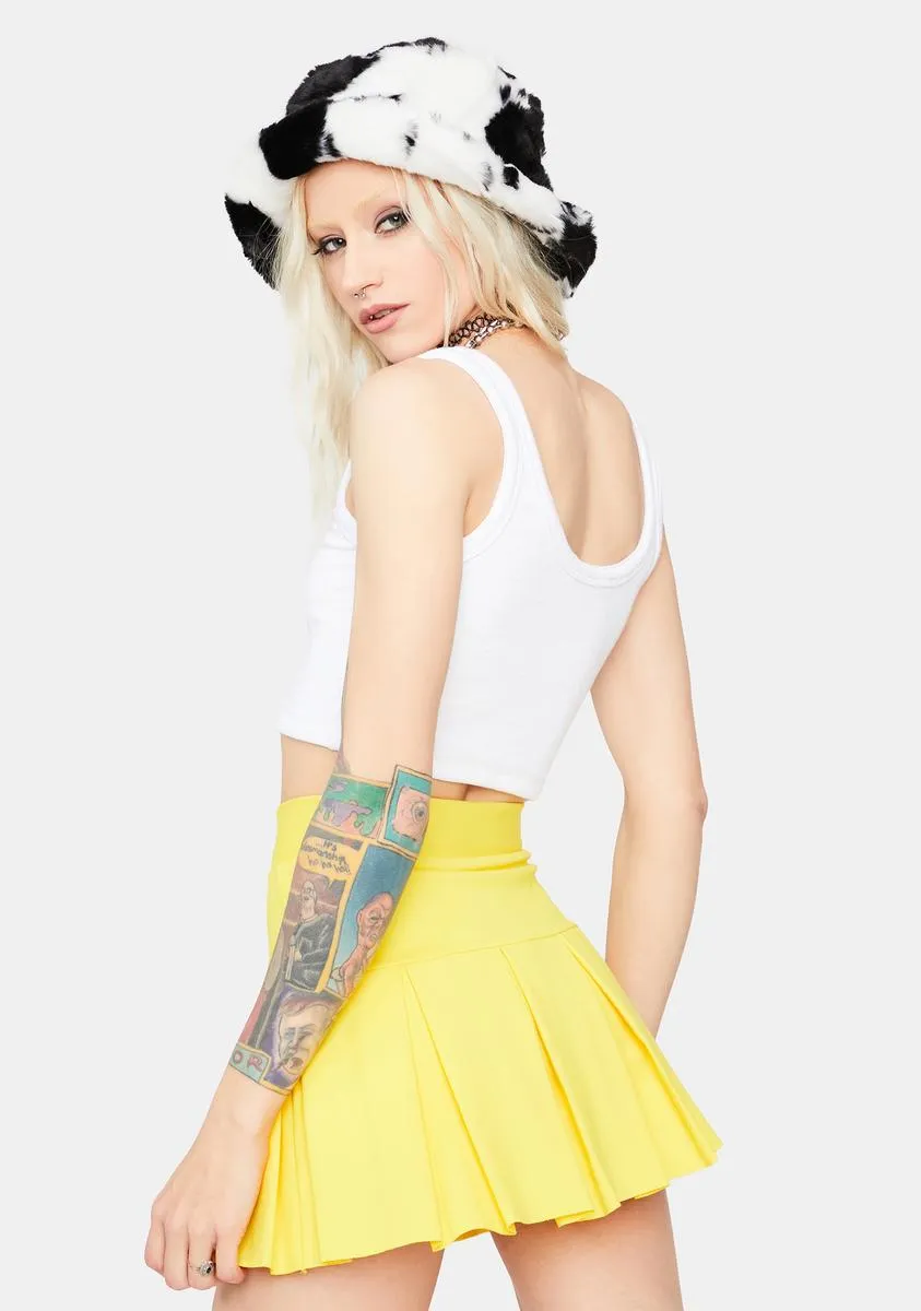Lemon Wicked Scholar Pleated Mini Skirt sold by Dolls Kill product image thumbnail 4