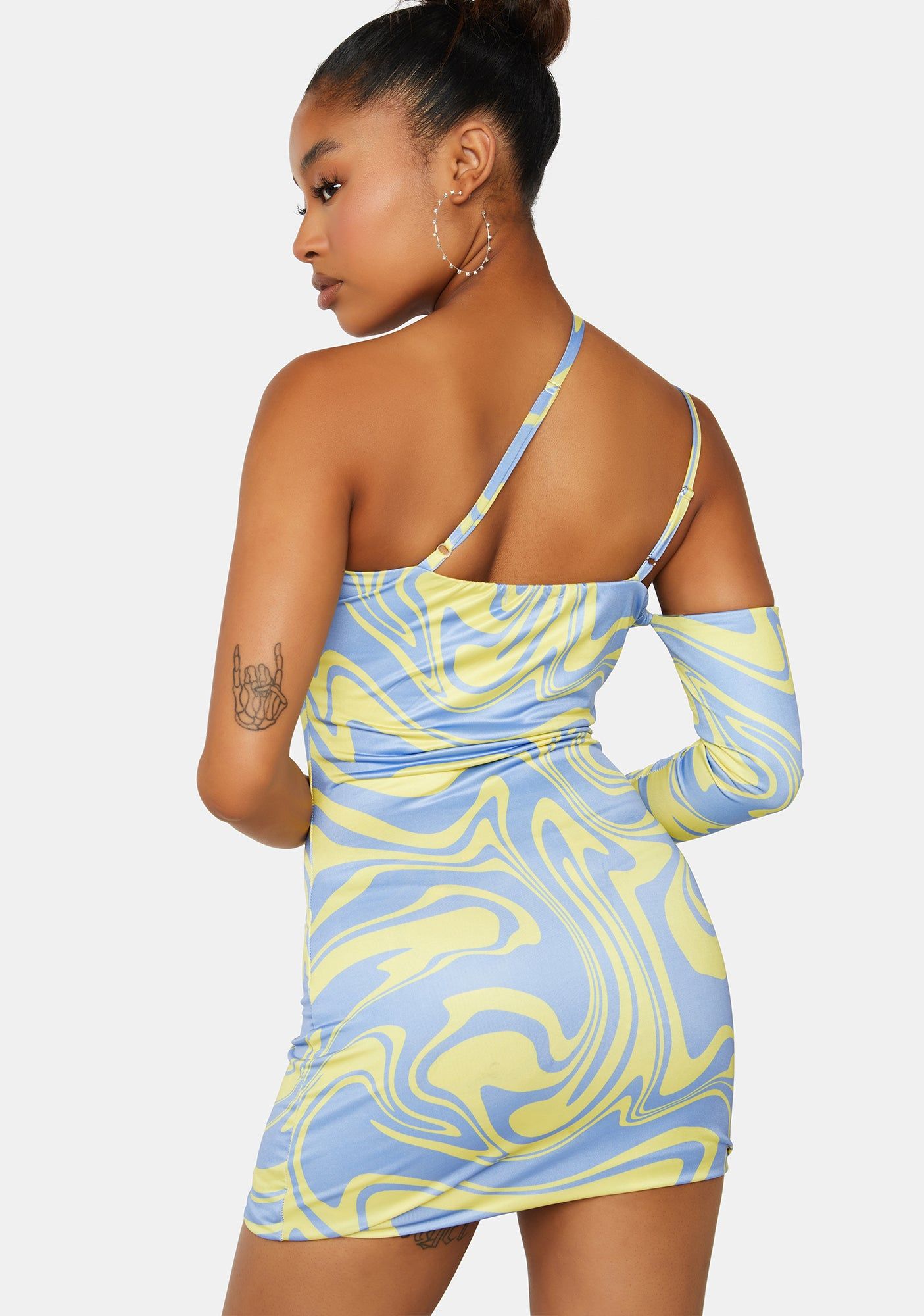 Swirl Printed Mini Dress sold by Dolls Kill product image thumbnail 4