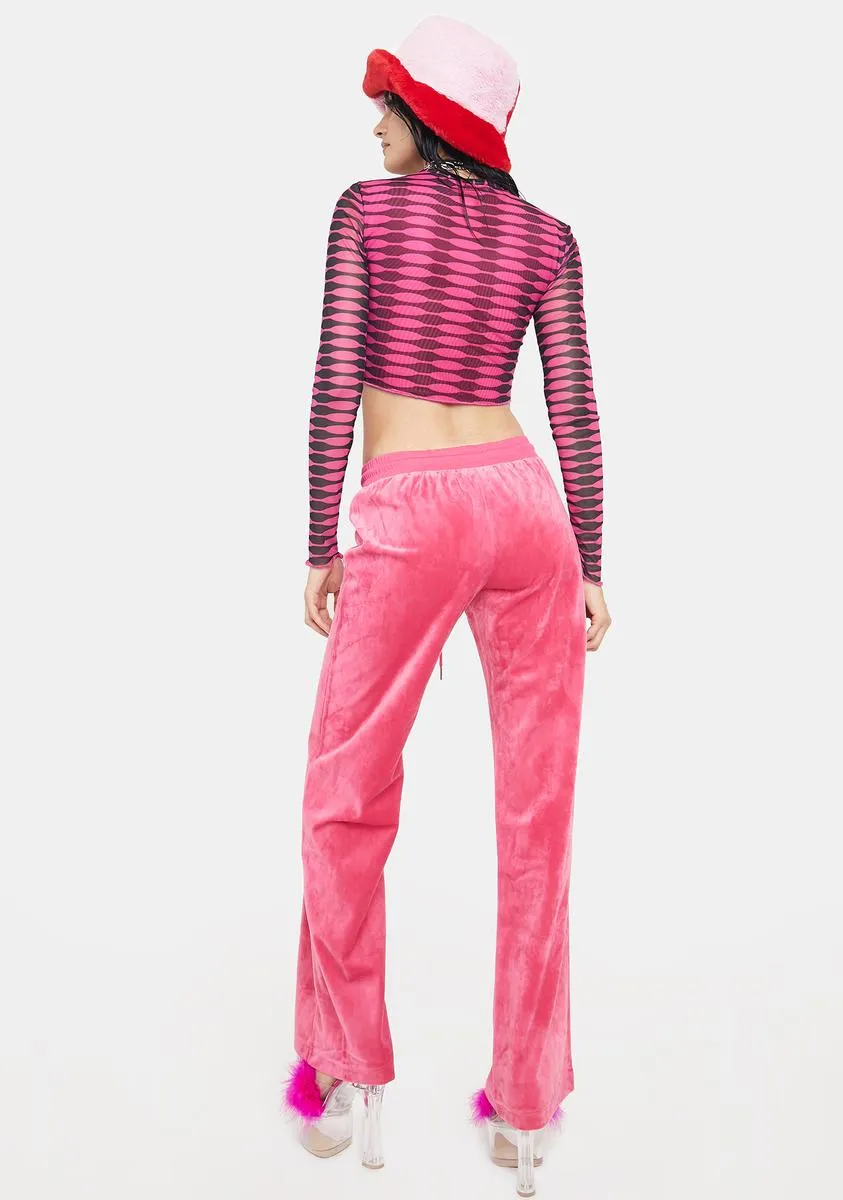 Erin Low Rise Velour Sweatpants sold by Dolls Kill product image thumbnail 4