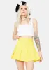Lemon Wicked Scholar Pleated Mini Skirt sold by Dolls Kill