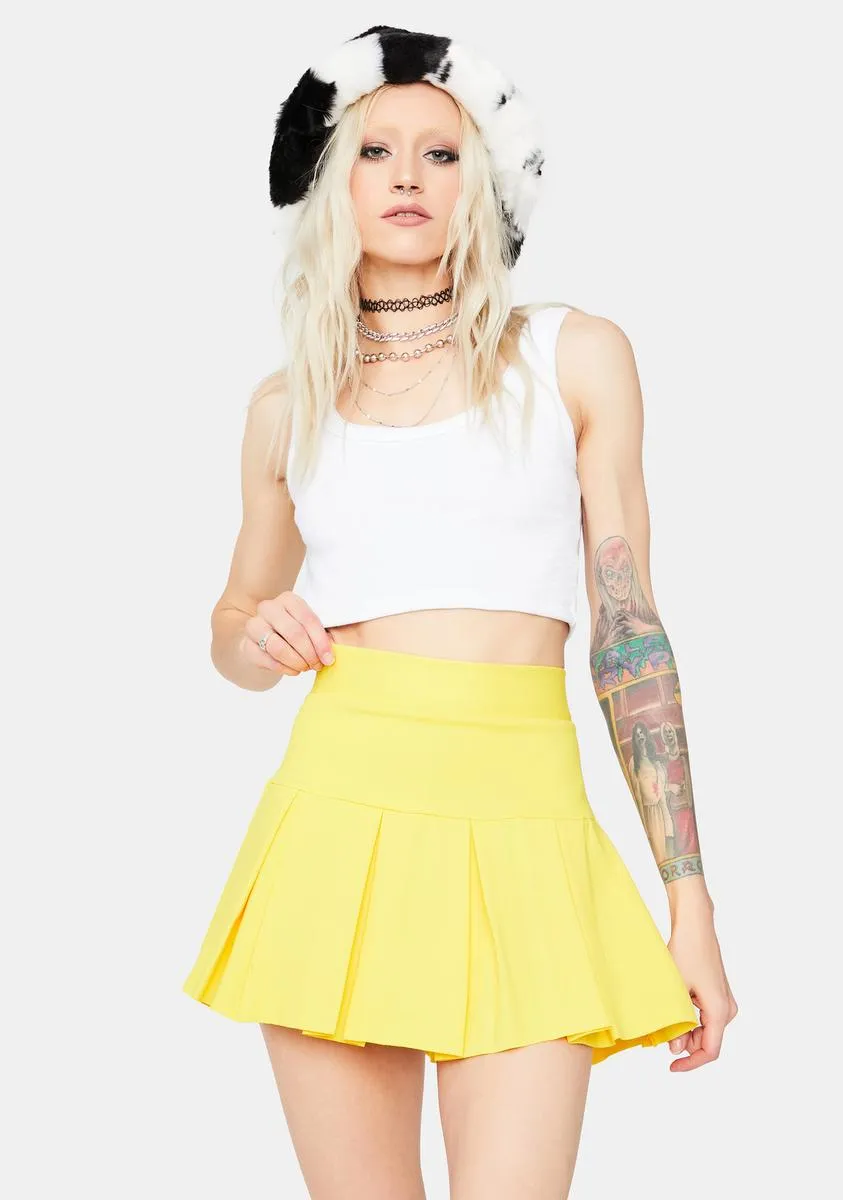 Lemon Wicked Scholar Pleated Mini Skirt sold by Dolls Kill product image thumbnail 2