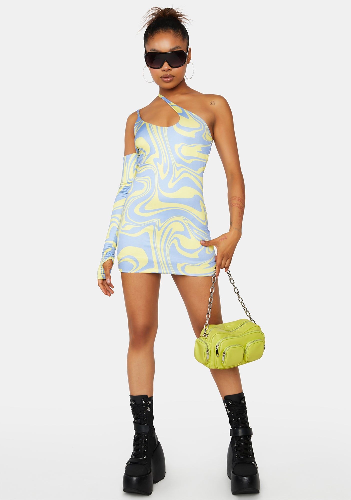 Swirl Printed Mini Dress sold by Dolls Kill product image thumbnail 2