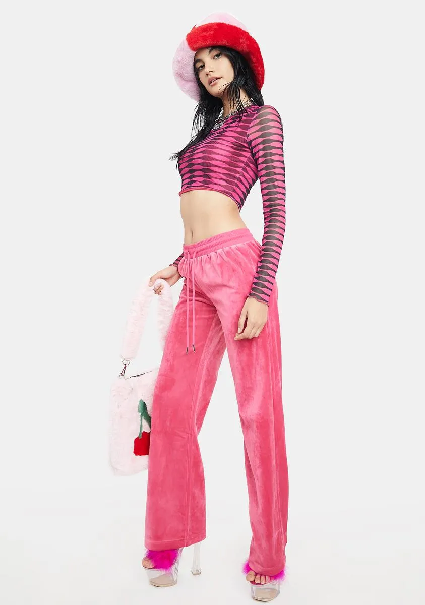 Erin Low Rise Velour Sweatpants sold by Dolls Kill product image thumbnail 2