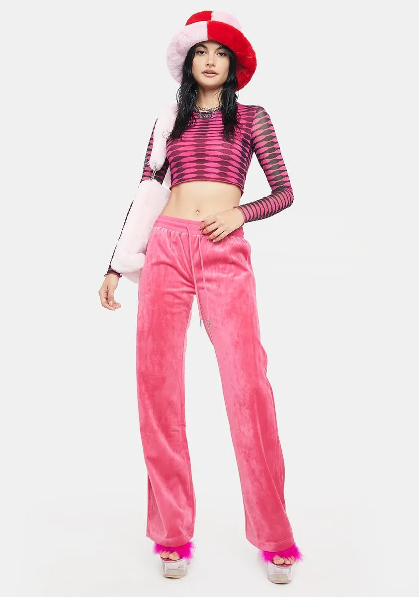 Erin Low Rise Velour Sweatpants sold by Dolls Kill product image thumbnail 3