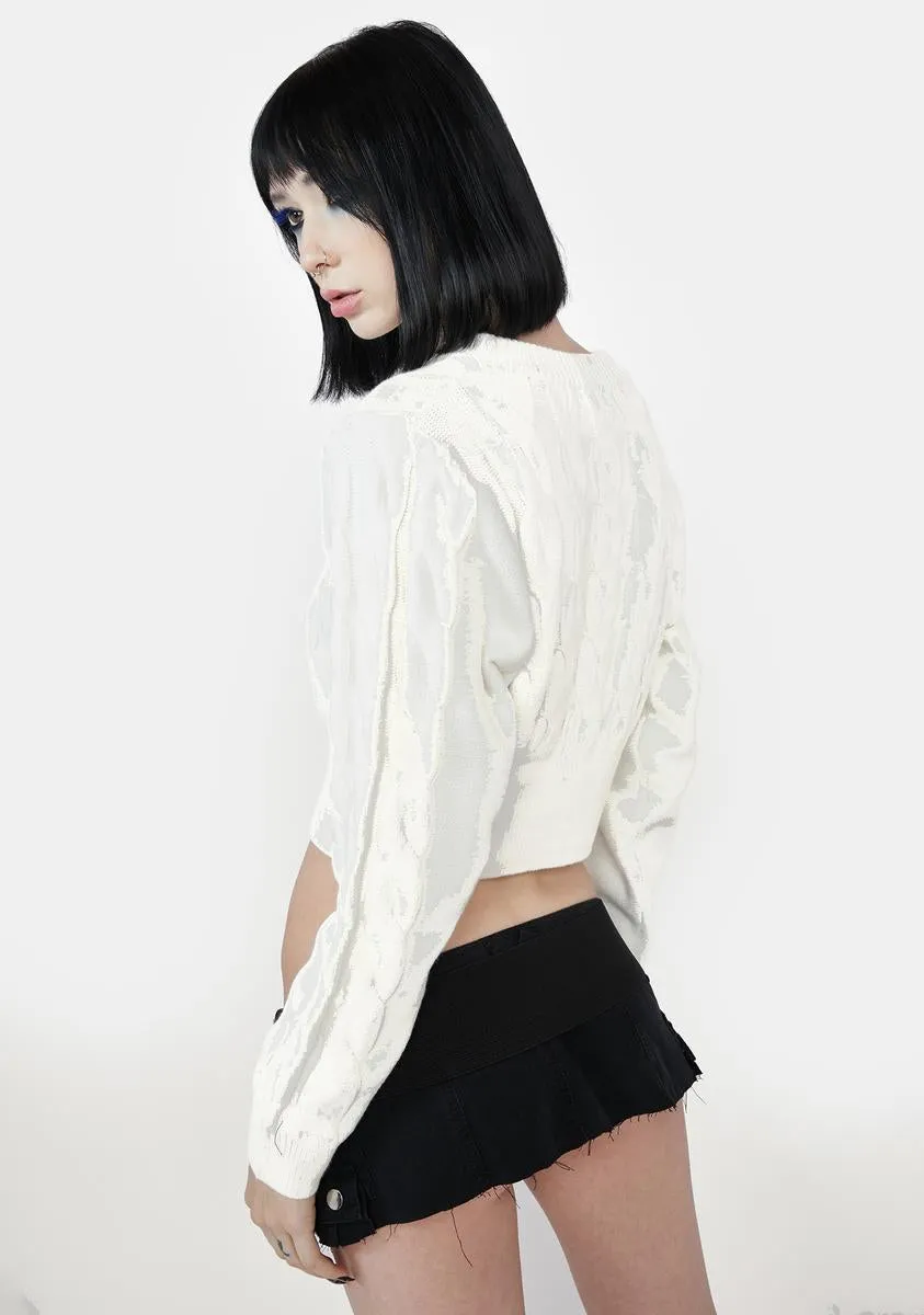 Innocent Hit The Books Cropped Sweater sold by Dolls Kill product image thumbnail 4