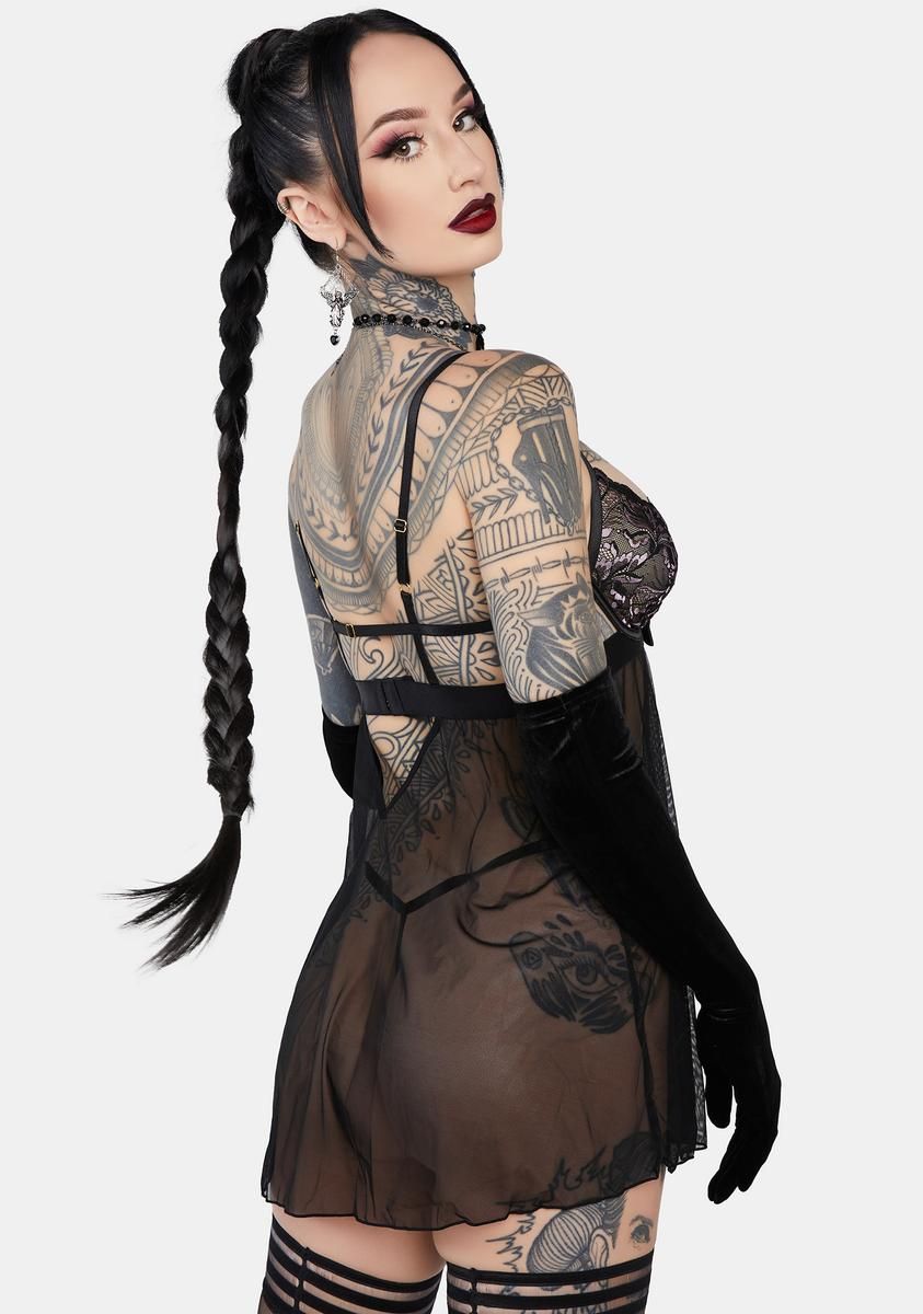 Riley Babydoll Lingerie Set sold by Dolls Kill product image thumbnail 3