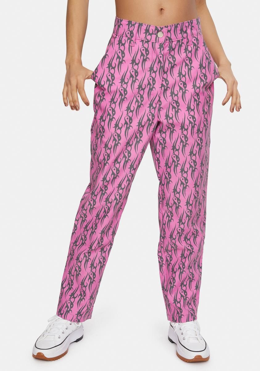 Pink Tattoo Love Pants sold by Dolls Kill