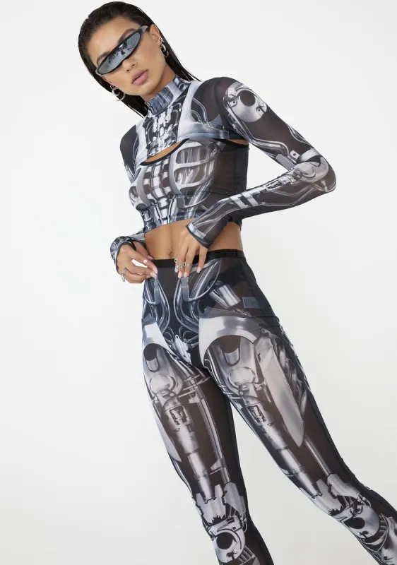 Exx Machina Sheer Leggings sold by Dolls Kill