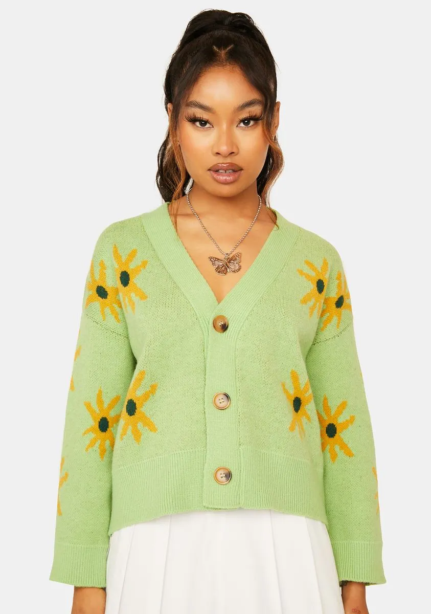 Watch Me Bloom Knit Cardigan sold by Dolls Kill