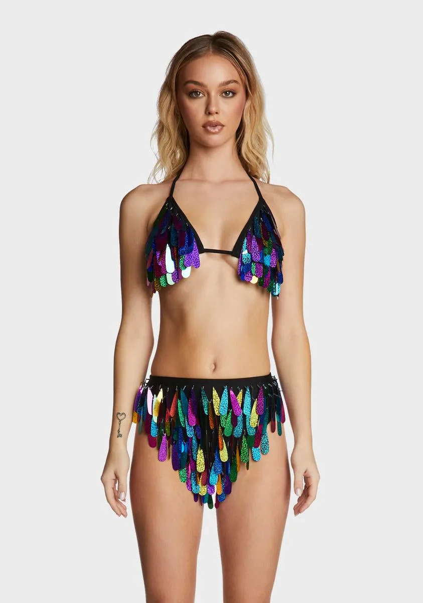 Rainbow Angel Dust Bra Top sold by Dolls Kill