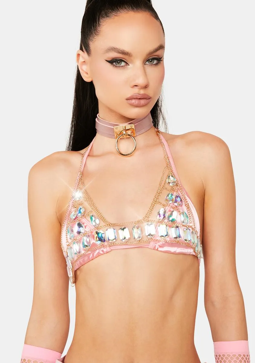 You're A Gem Chain Bra sold by Dolls Kill