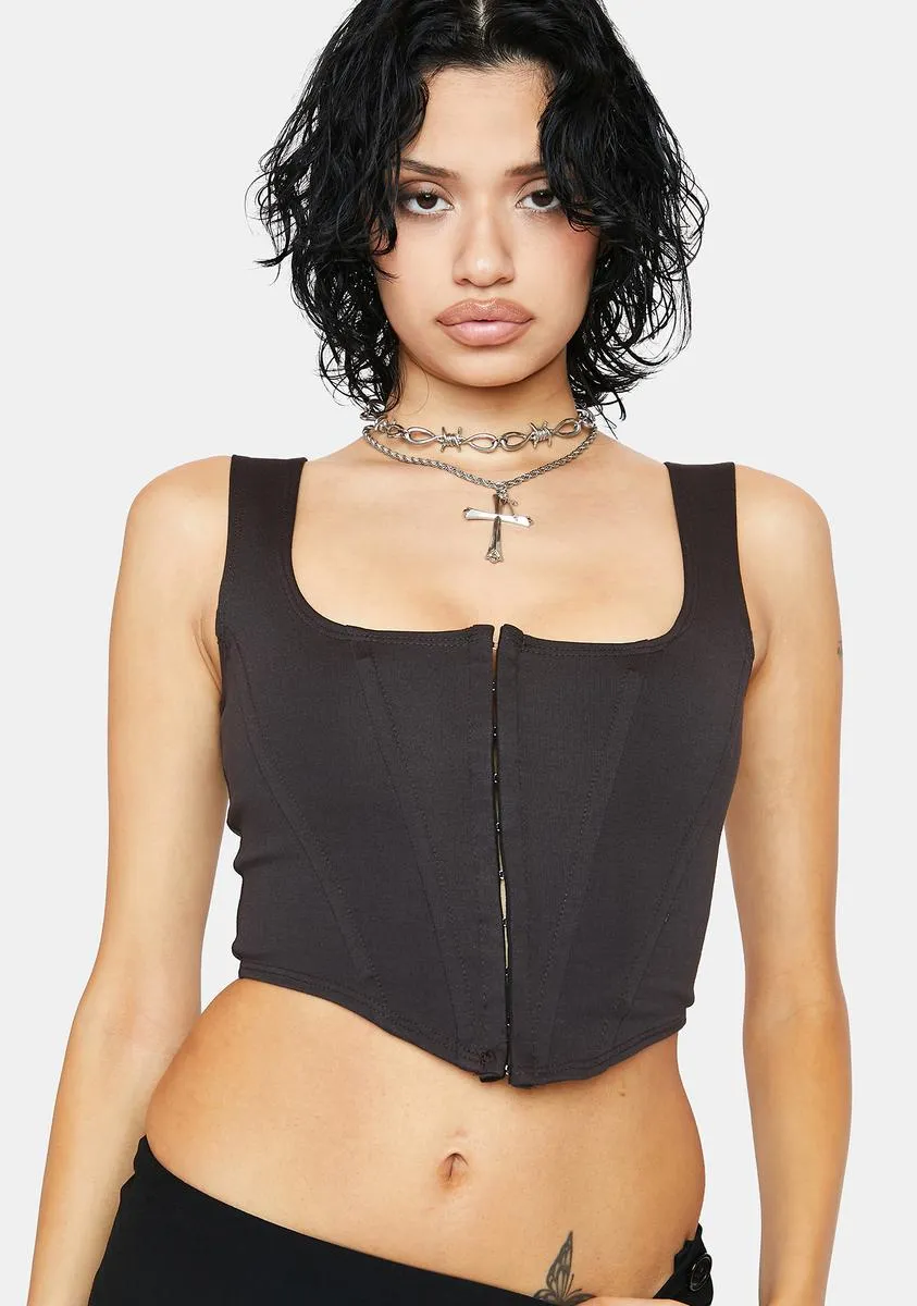 Total Judgement Corset Crop Top sold by Dolls Kill
