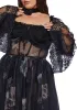 Plus Dance With Death Maxi Dress - Floral sold by Dolls Kill