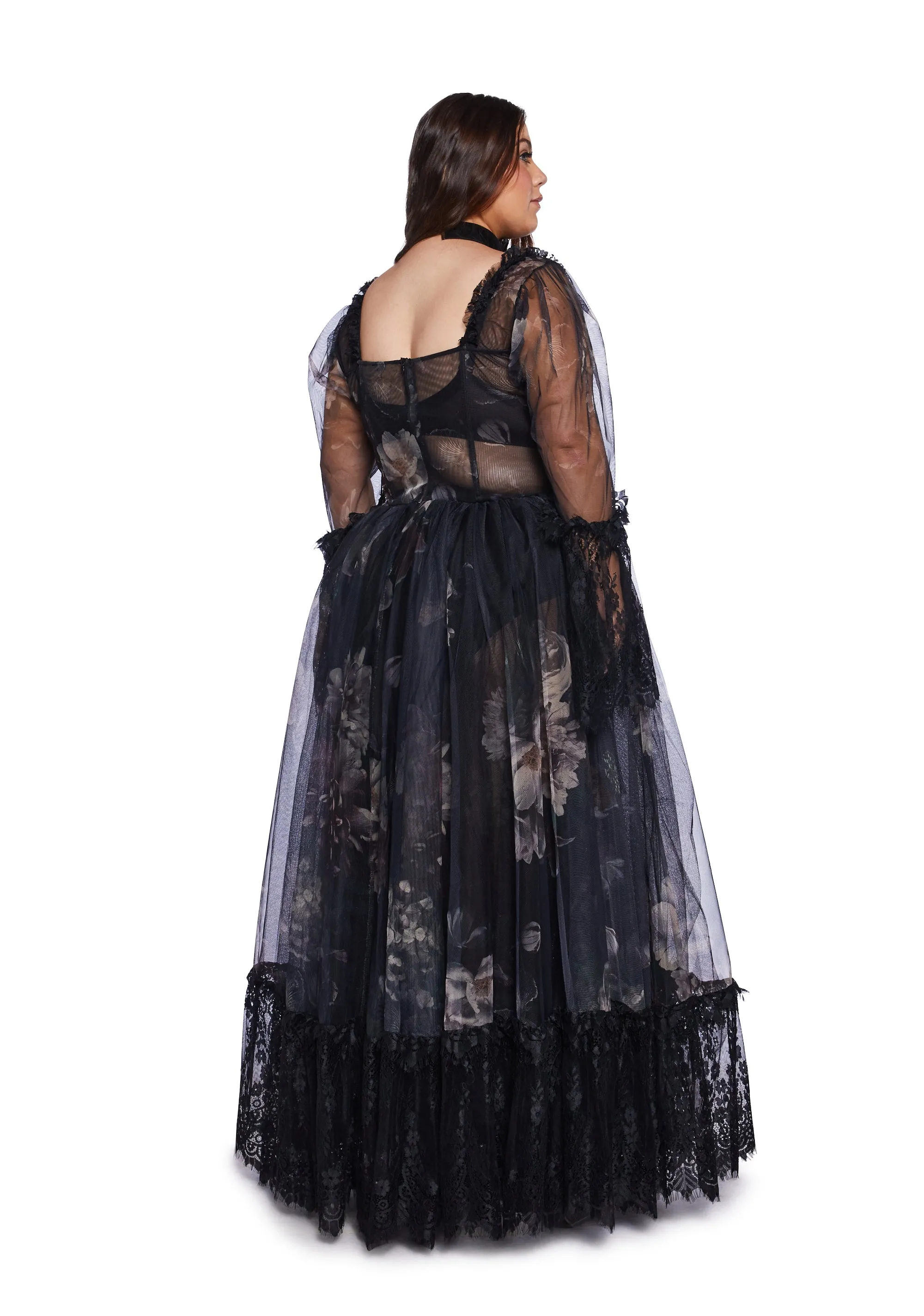 Plus Dance With Death Maxi Dress - Floral sold by Dolls Kill product image thumbnail 4