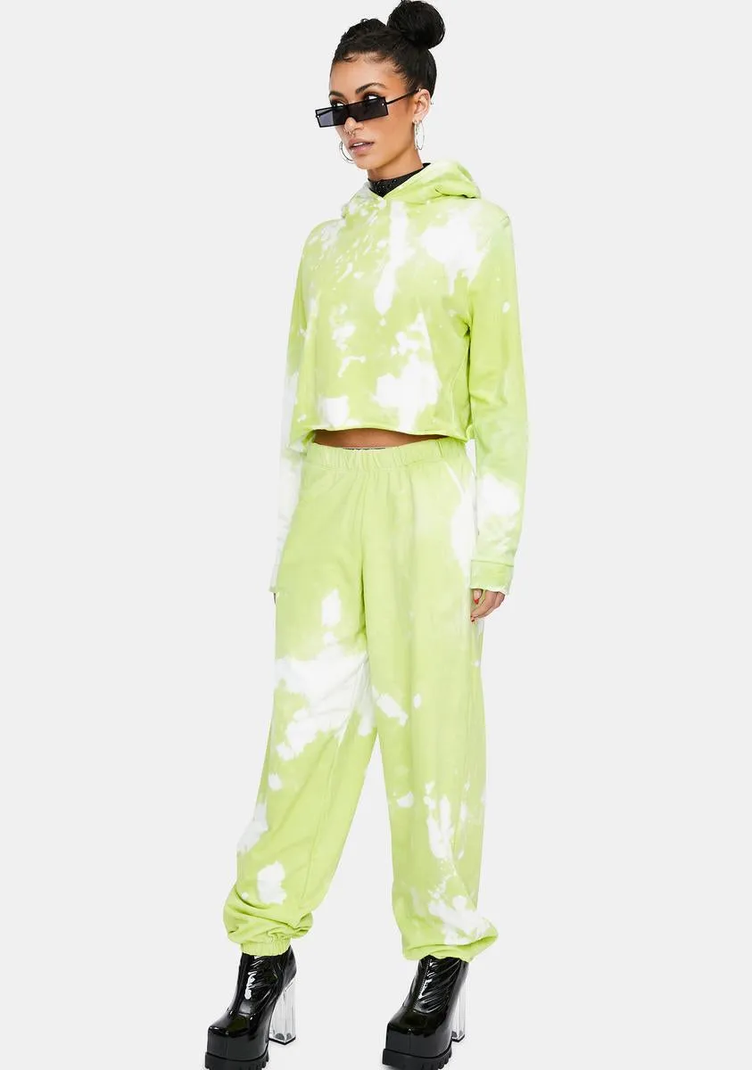 Green Apple Tie Dye Sweatpants sold by Dolls Kill product image thumbnail 3