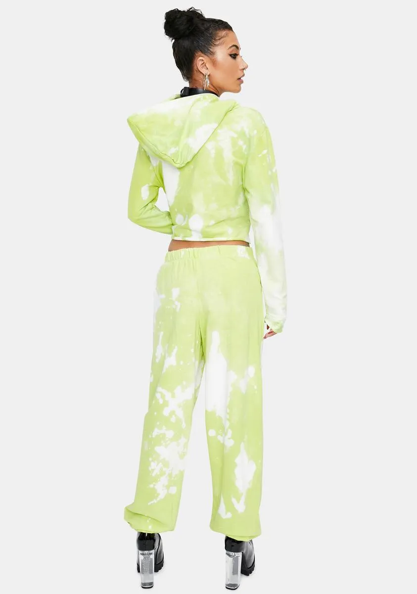 Green Apple Tie Dye Sweatpants sold by Dolls Kill product image thumbnail 4