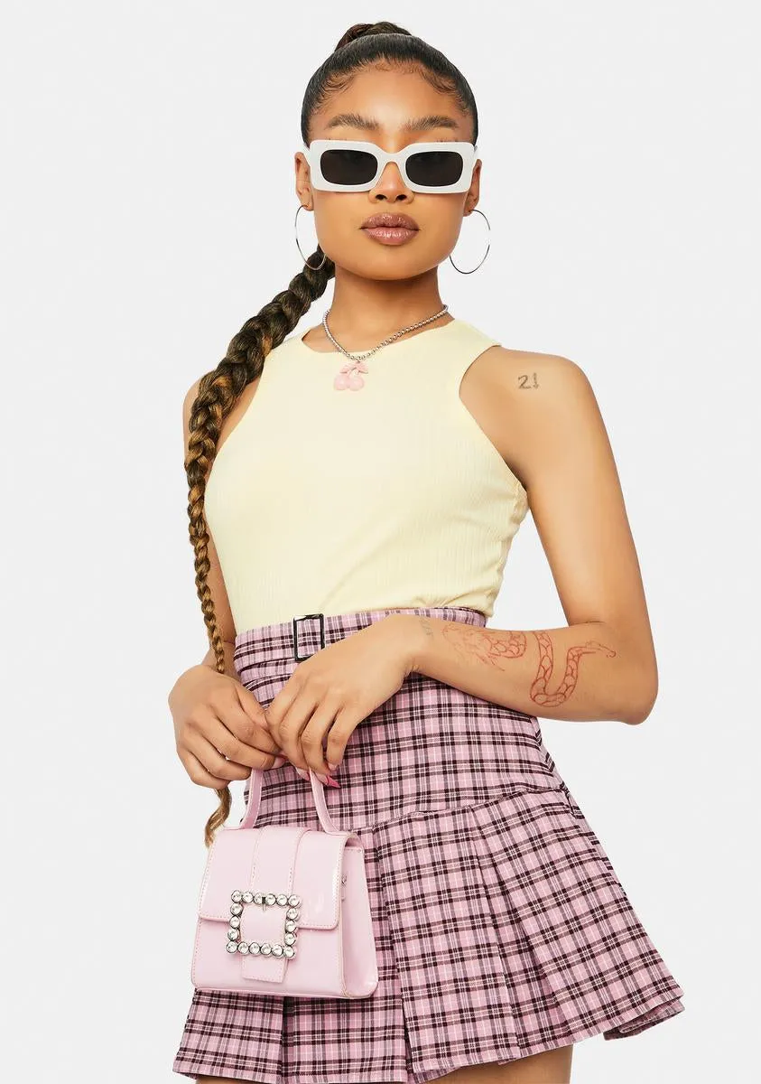 Lemonade Daze Bliss Ribbed High Neck Cropped Tank Top sold by Dolls Kill product image thumbnail 2