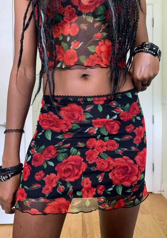 Daring But Delicate Mesh Skirt sold by Dolls Kill