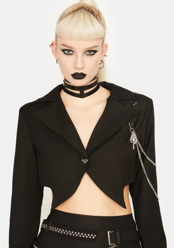 Devil Magic Crop Jacket sold by Dolls Kill