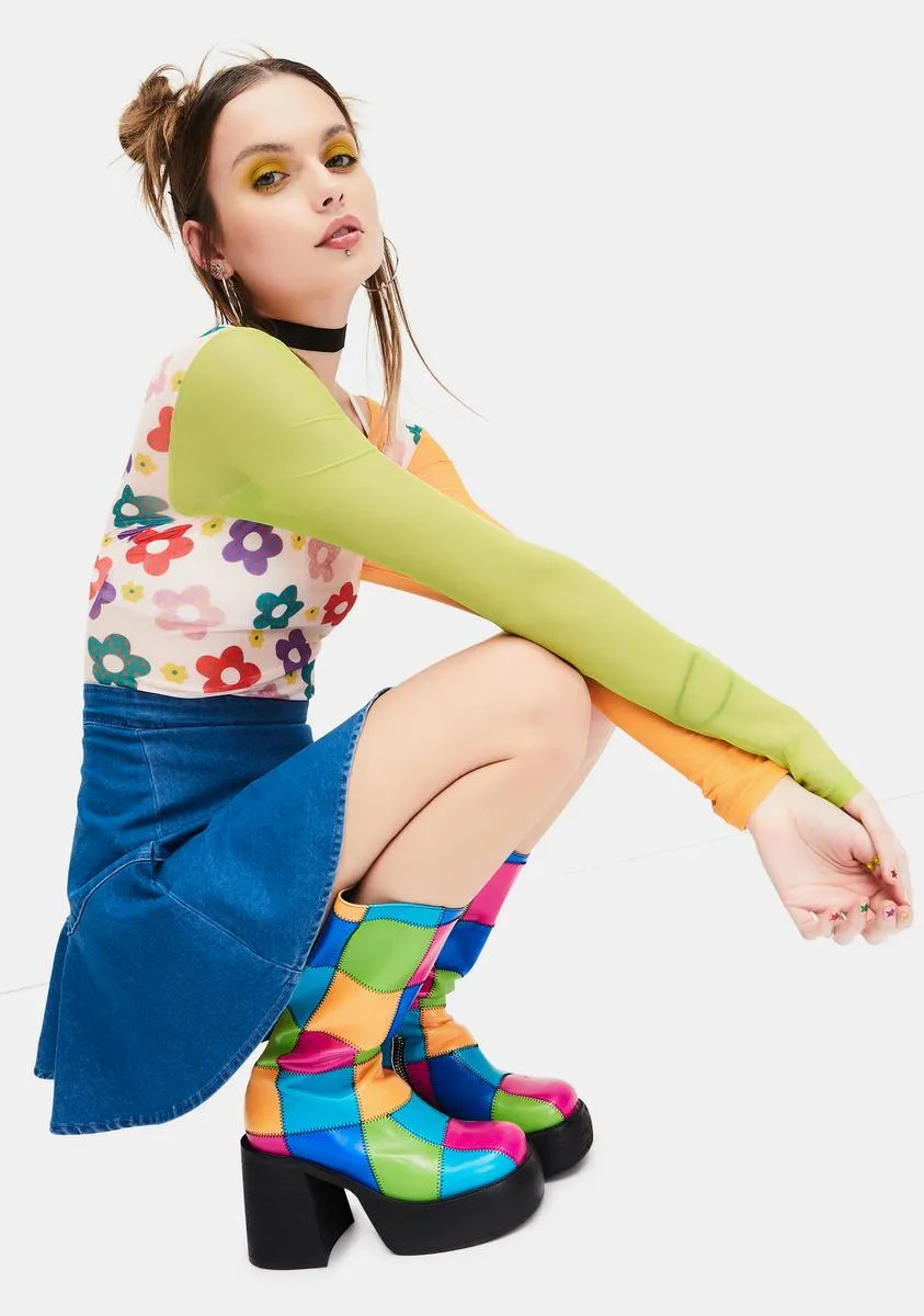 Youthful Days Floral Mesh Top sold by Dolls Kill product image thumbnail 2