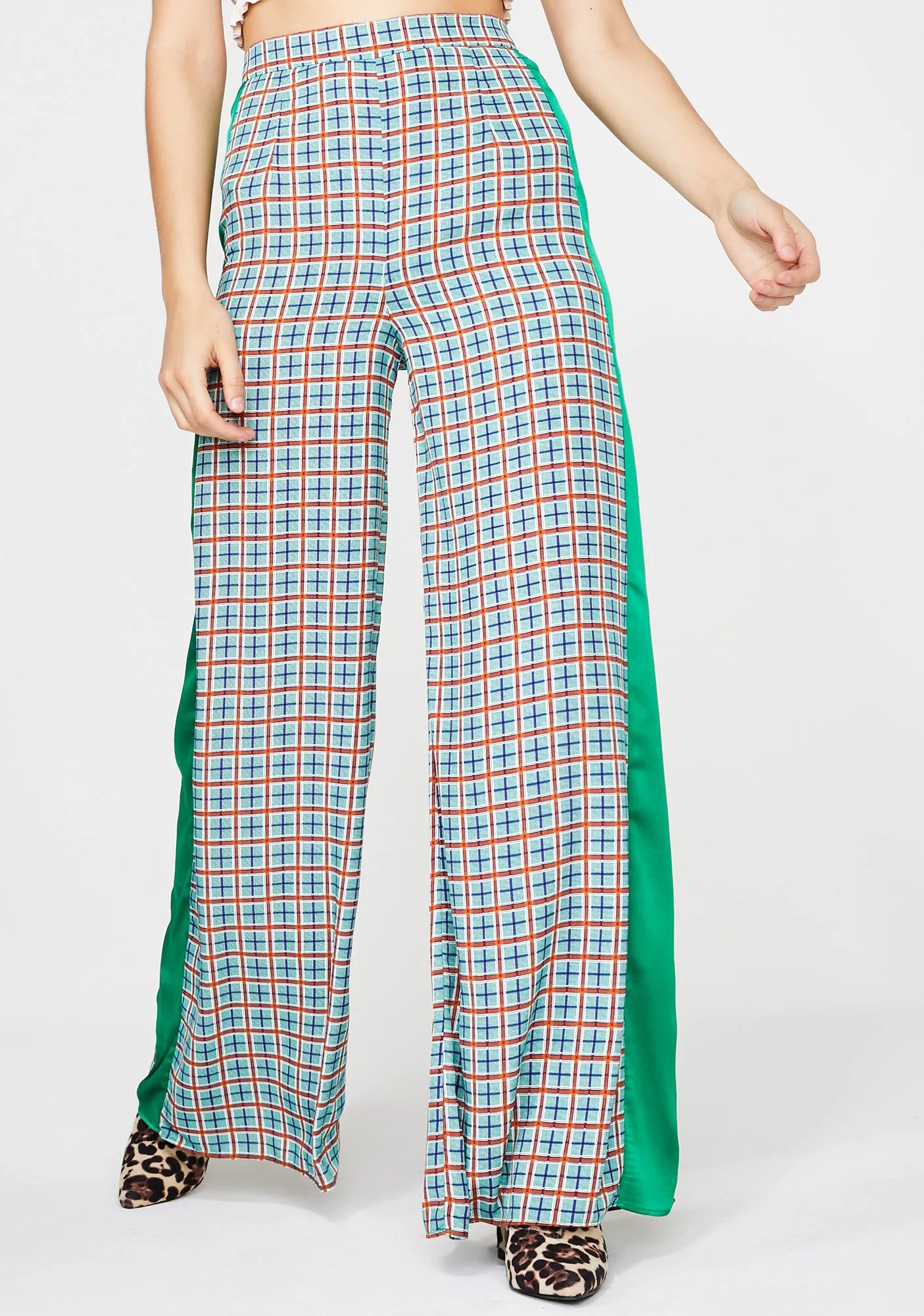 Positive Thinking Wide Leg Pants sold by Dolls Kill