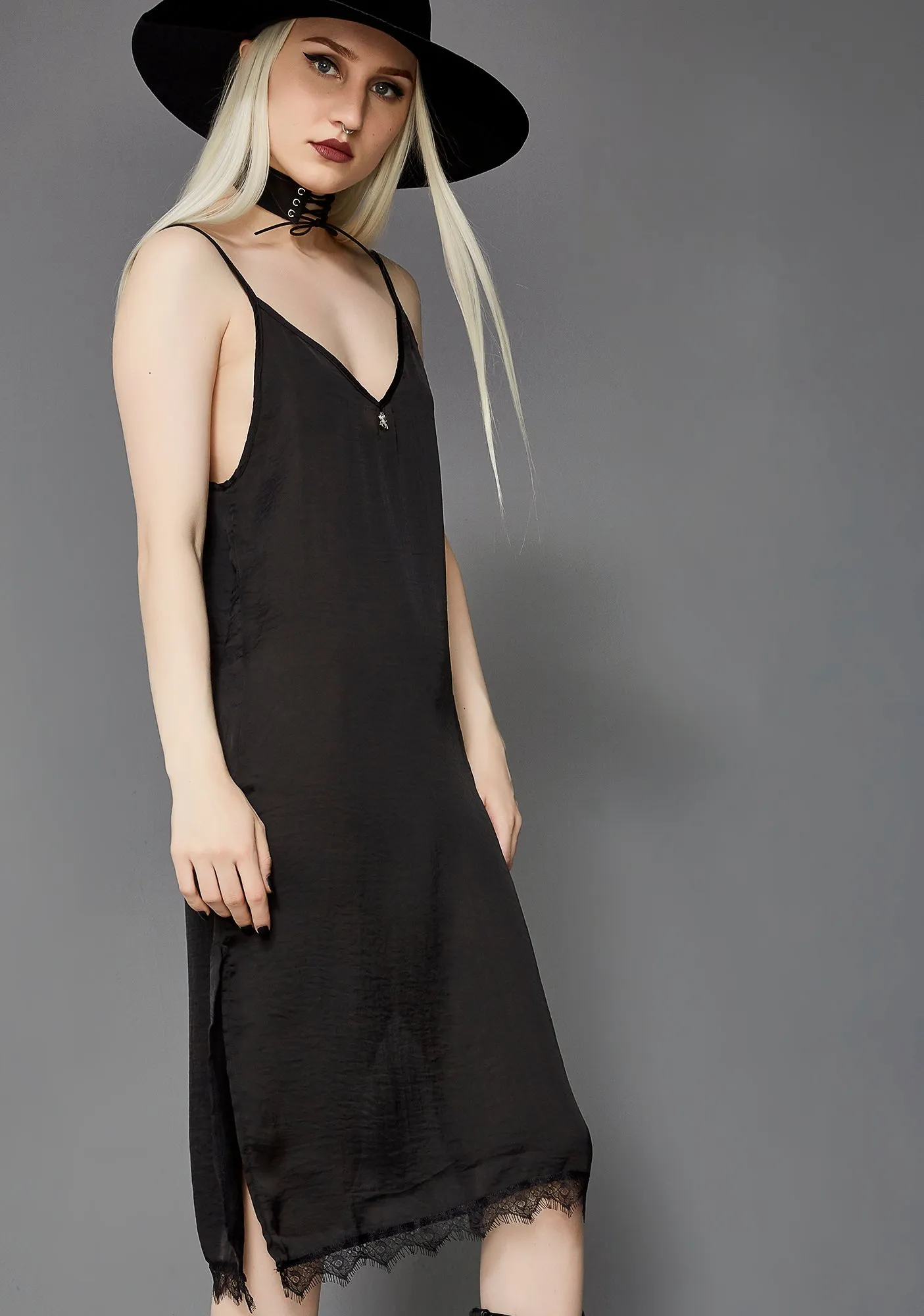 Death Wish Slip Dress sold by Dolls Kill product image thumbnail 2