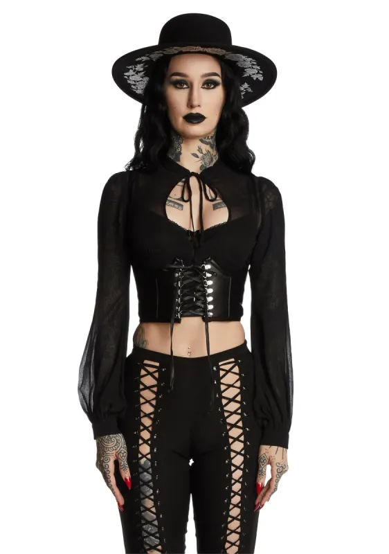 Dead Of Night Underbust Corset sold by Dolls Kill