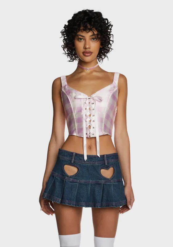 Smore Sweetness Gingham Bustier sold by Dolls Kill