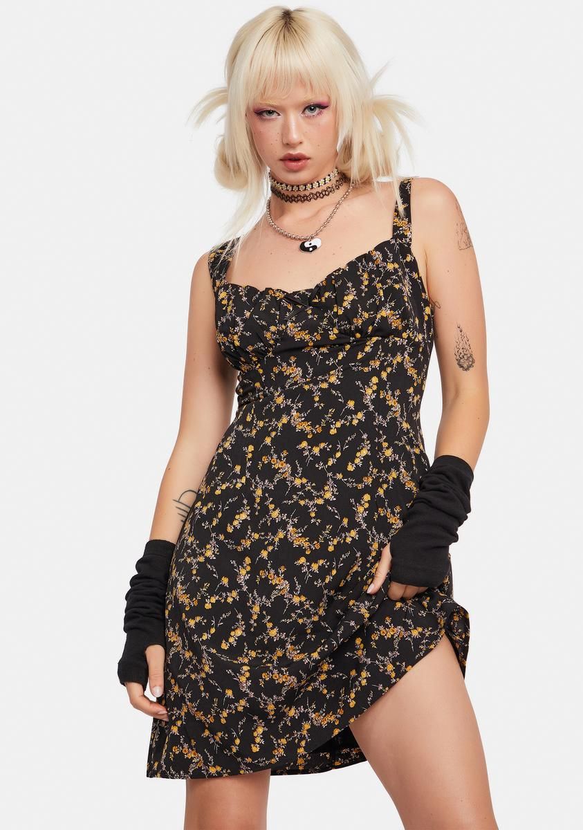 Noir Wrote A Love Song Mini Dress sold by Dolls Kill