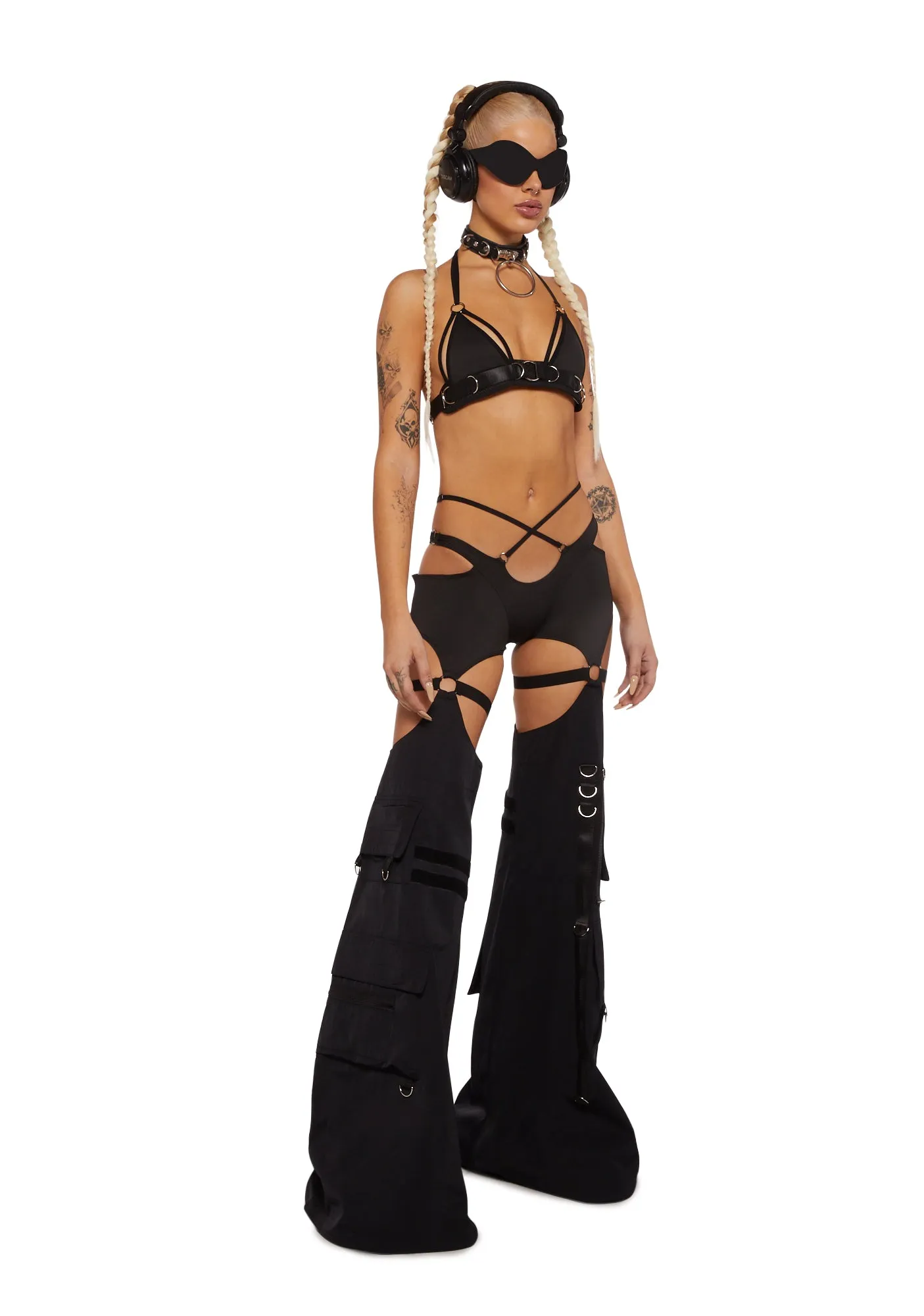 Rave Wide Leg Pants sold by Dolls Kill product image thumbnail 2