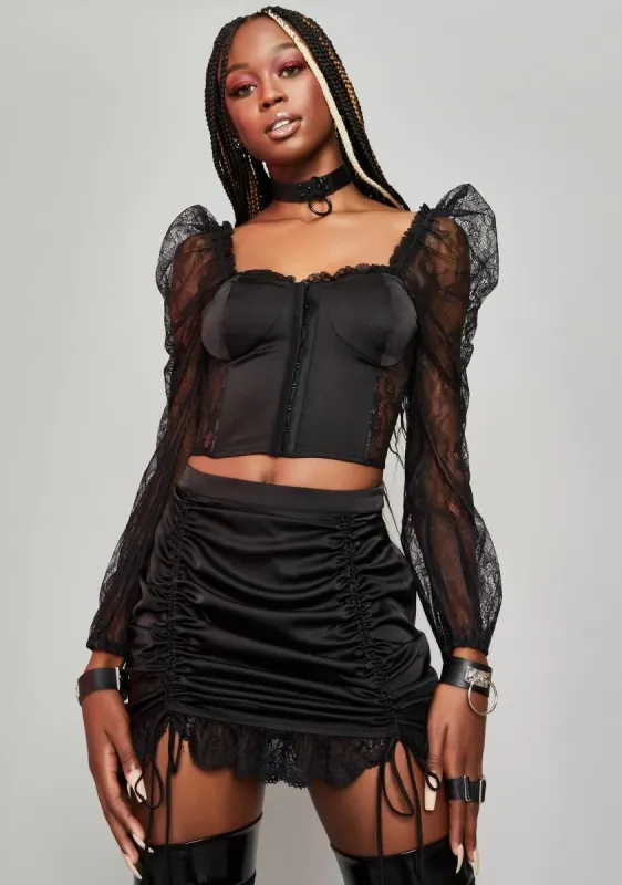 Romantic Heights Corset Top sold by Dolls Kill