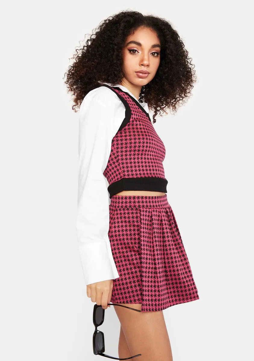 Knackered Houndstooth Sweater Vest sold by Dolls Kill product image thumbnail 2