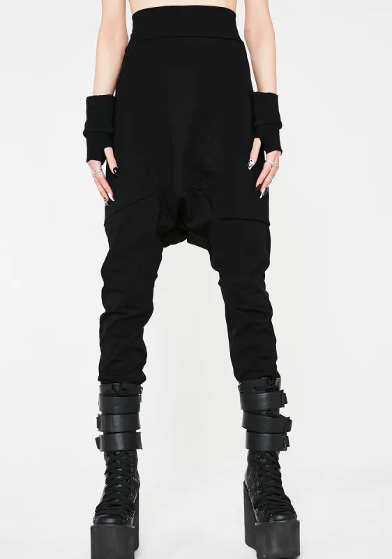 Lethal Cataclysm Drop Crotch Joggers sold by Dolls Kill