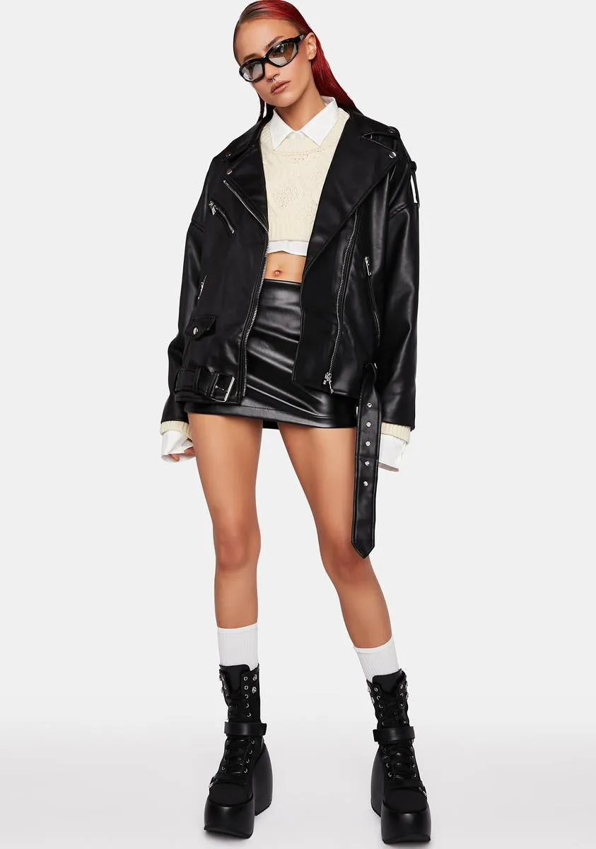 Deja Vu Oversized Moto Jacket sold by Dolls Kill product image thumbnail 3