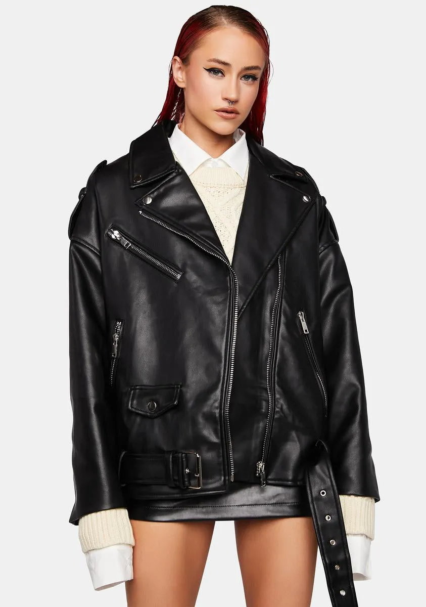 Deja Vu Oversized Moto Jacket sold by Dolls Kill