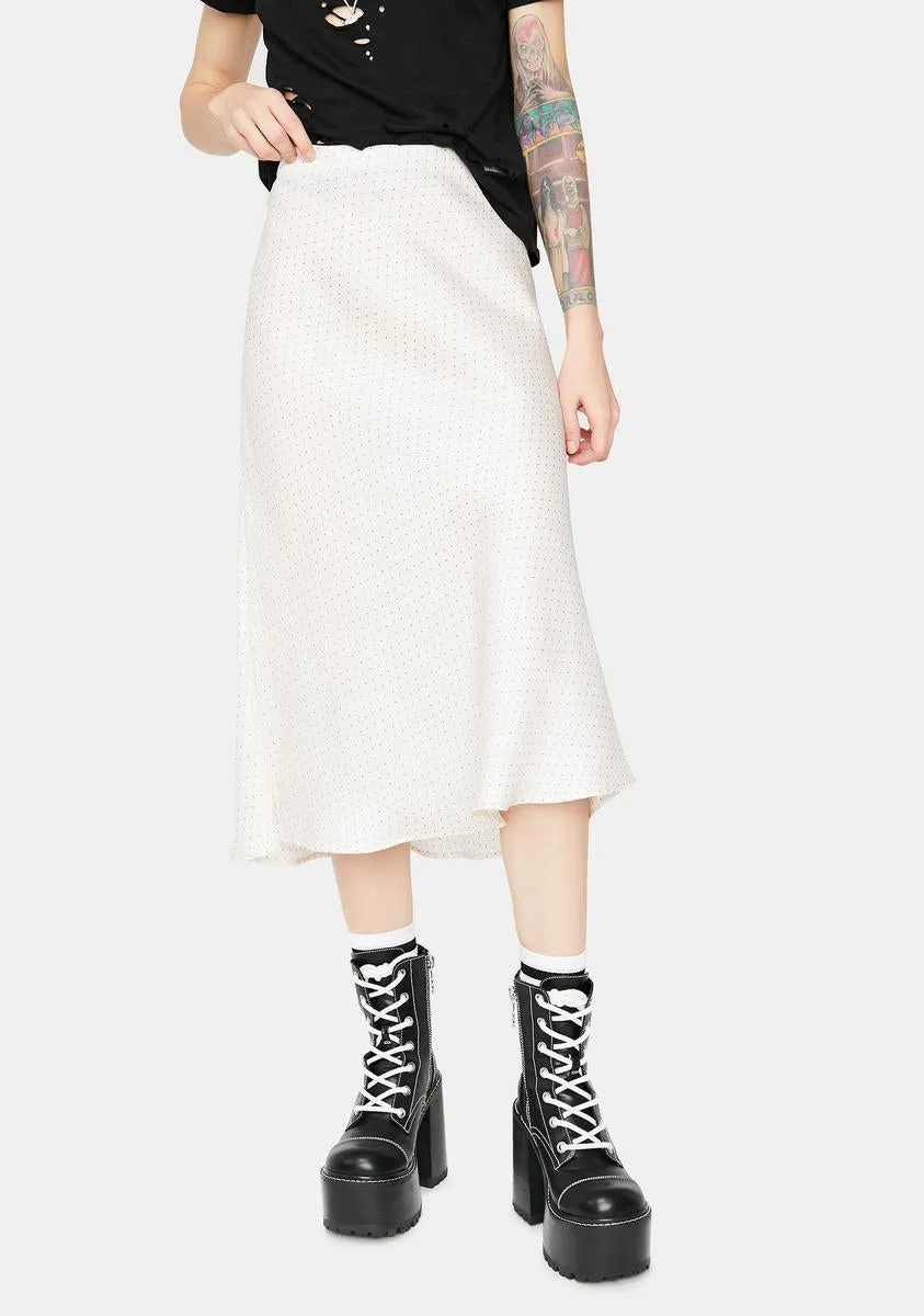Care To Share Satin Midi Skirt sold by Dolls Kill