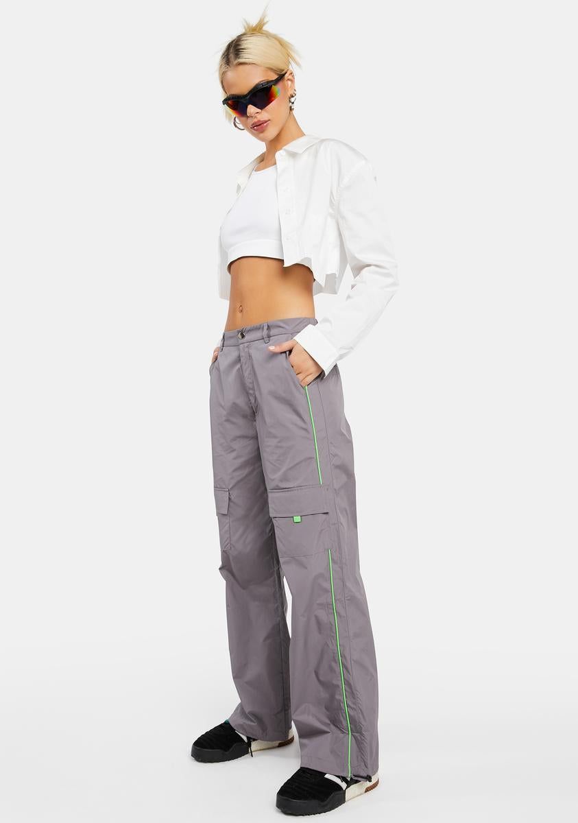 Ash Cargo Pants With Neon Trim sold by Dolls Kill product image thumbnail 2