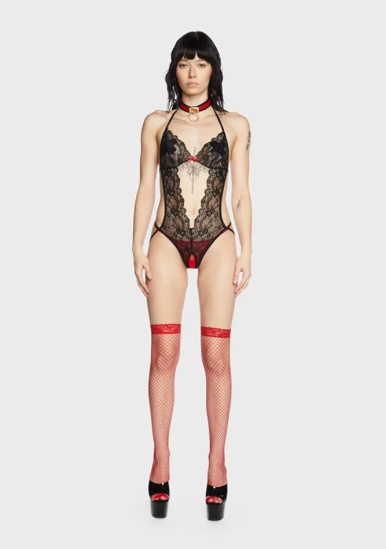 Delicate Darling Lace Teddy sold by Dolls Kill