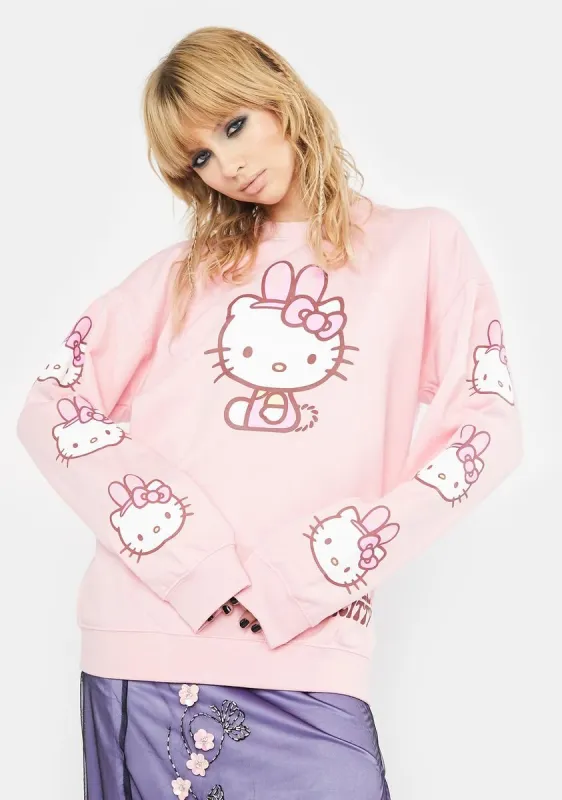 Hello Kitty Bunny Crewneck Sweatshirt sold by Dolls Kill