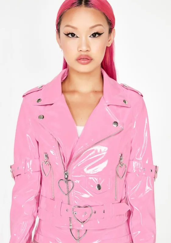 Mad Sass Patent Jacket sold by Dolls Kill