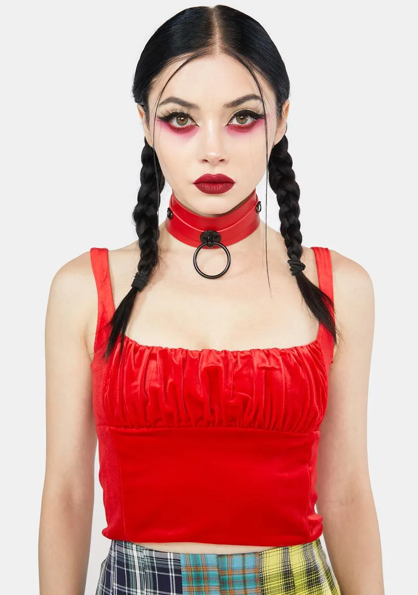 Just A Dream Velvet Top sold by Dolls Kill