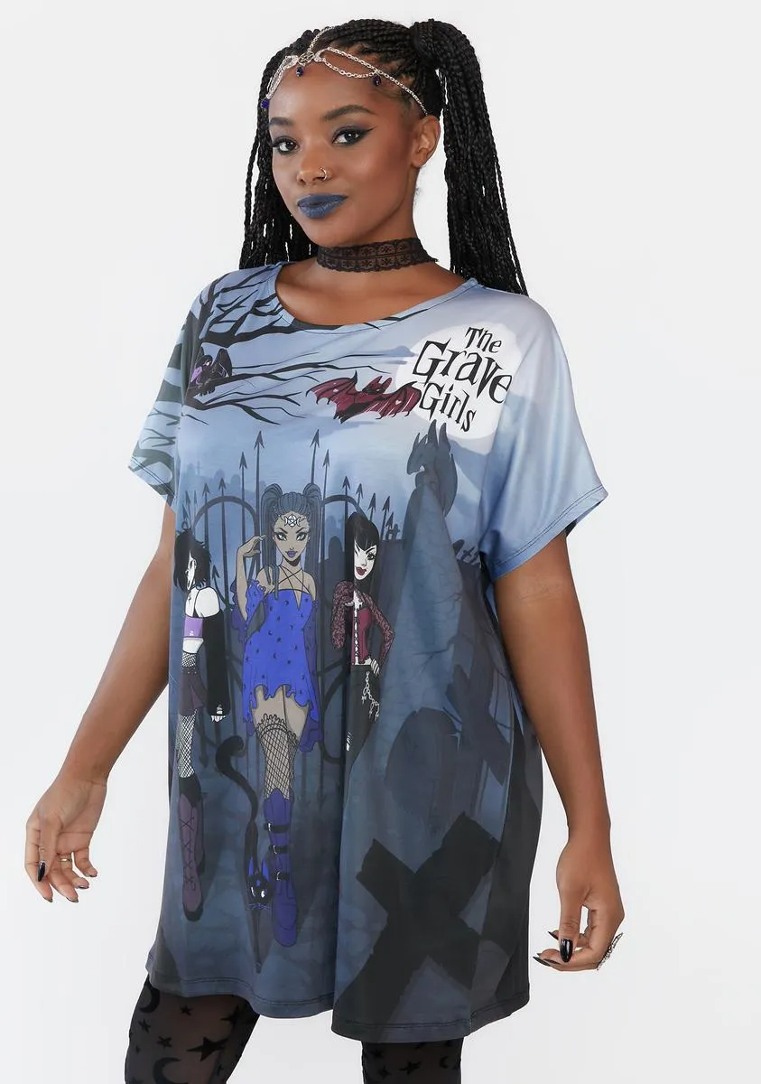 Best Witches Oversized Graphic Tee sold by Dolls Kill product image thumbnail 2