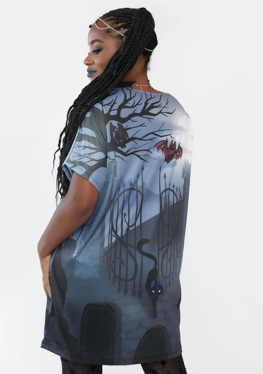 Best Witches Oversized Graphic Tee sold by Dolls Kill product image thumbnail 4