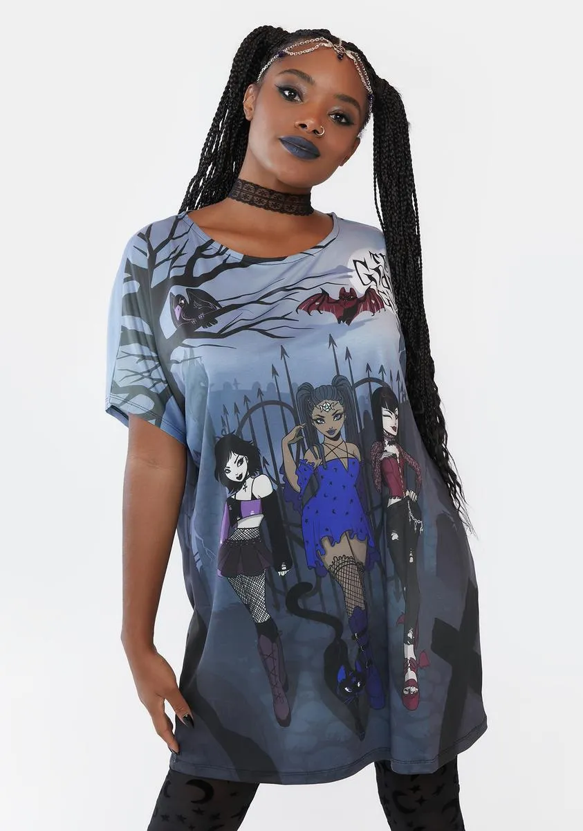 Best Witches Oversized Graphic Tee sold by Dolls Kill