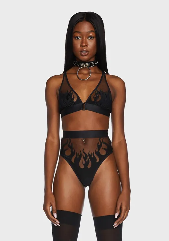 Smokin' Mirrors Mesh Bralette sold by Dolls Kill