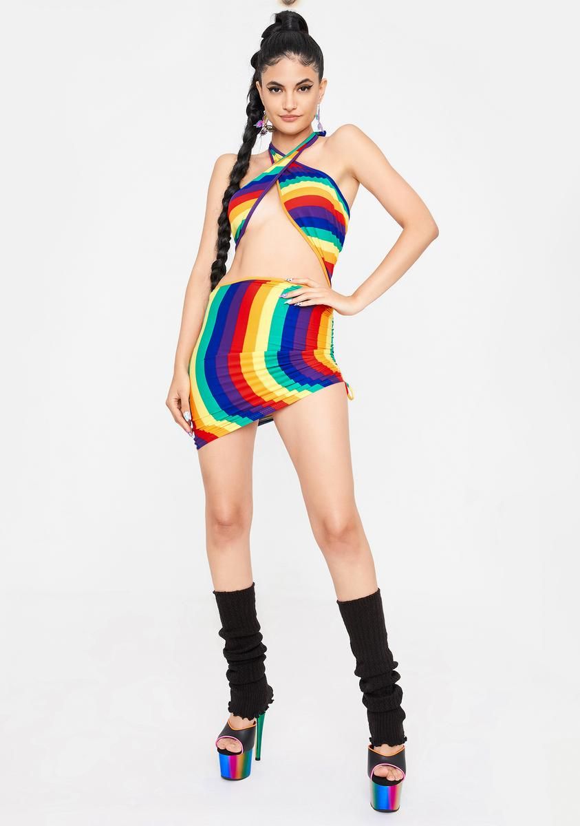 Little Louder Now Halter Mini Dress sold by Dolls Kill product image thumbnail 3